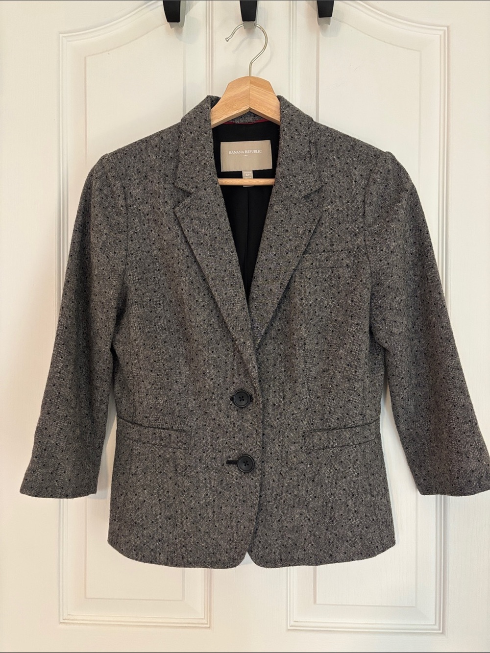 Banana Republic Gray Wool-Blend Women's Blazer